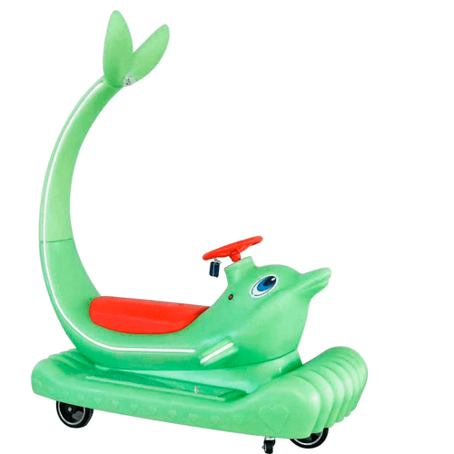 Парковый электромобиль «Дельфинчик-морячок», зелёный