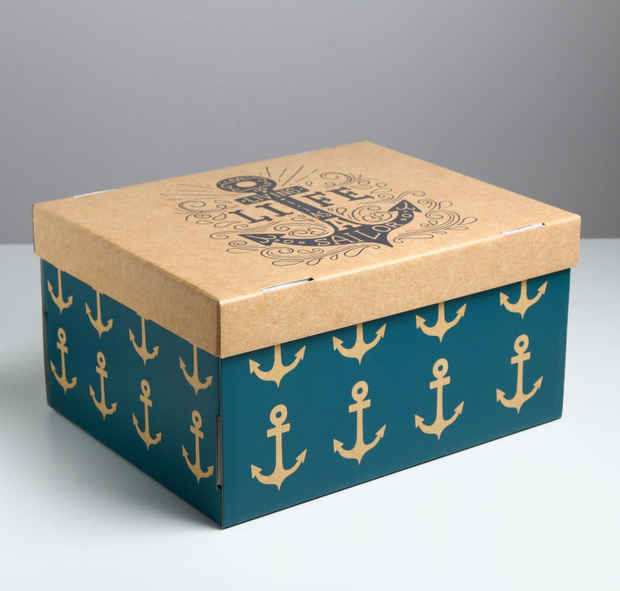 Коробка складная «Морская», 31,2 х 25,6 х 16,1 см