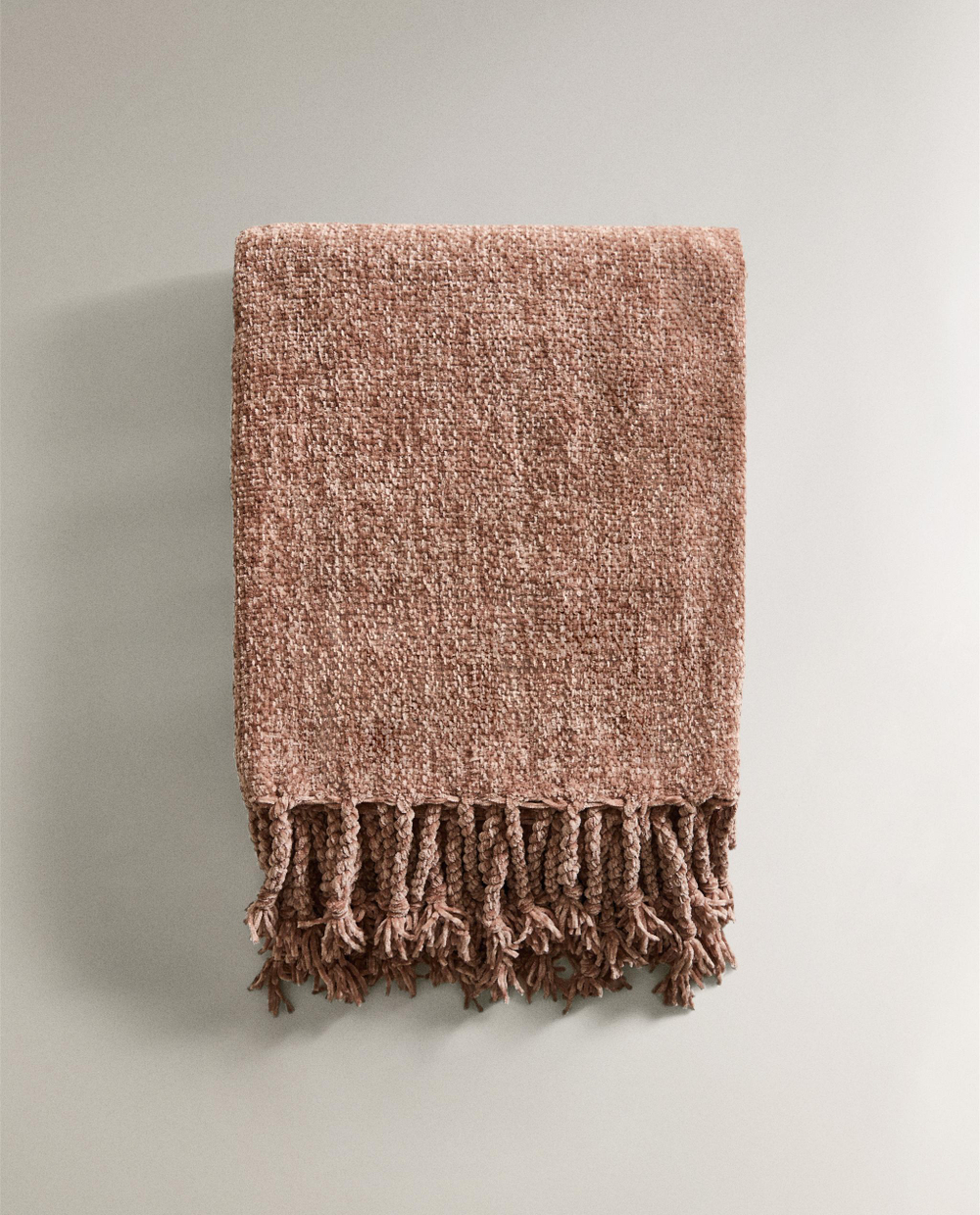 Zara Home плед из полиэстера, серый
