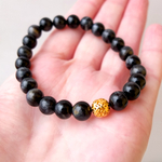 Браслет из тигрового глаза, вставка с премиальным золочением