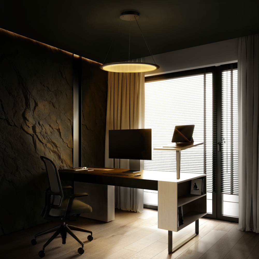 736367 Люстра ROTONDA 30W LED 2059LM 130G ЧЕРНЫЙ 3000K