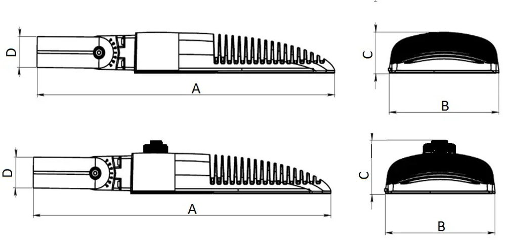Светильник уличный FREGAT LED 120W DW1 740 RAL9006 CR СТ