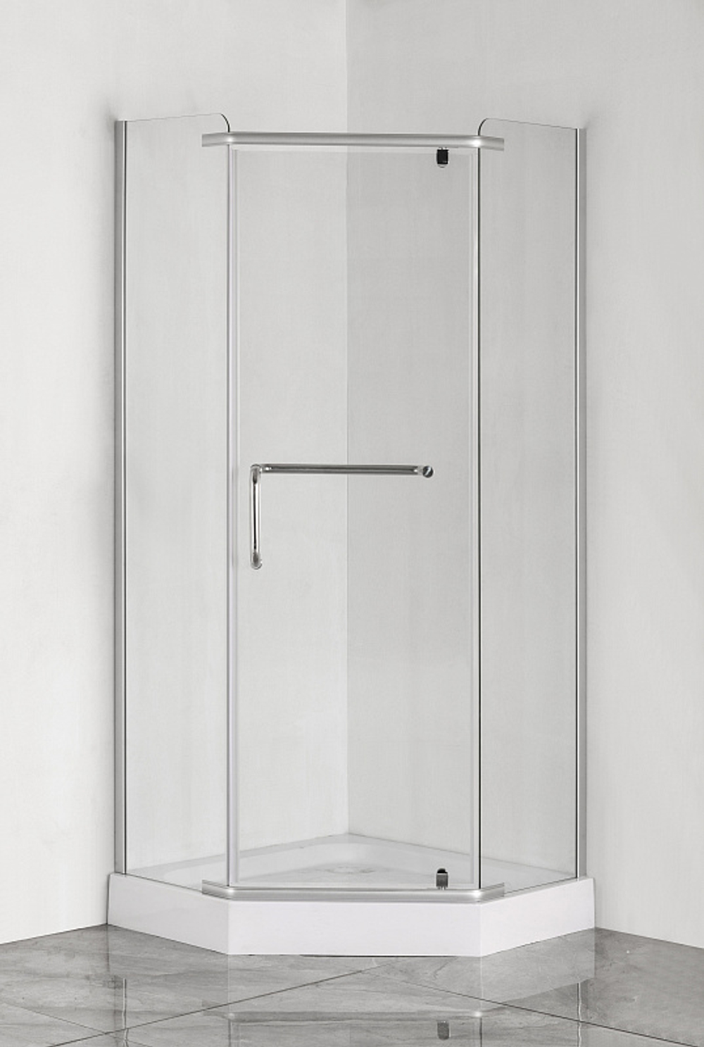 Душевое ограждение Loranto 100х100х200, с низким поддоном 13 см. 8 mm прозрачное закаленное стекло, металлический сифон (CS-816S B)