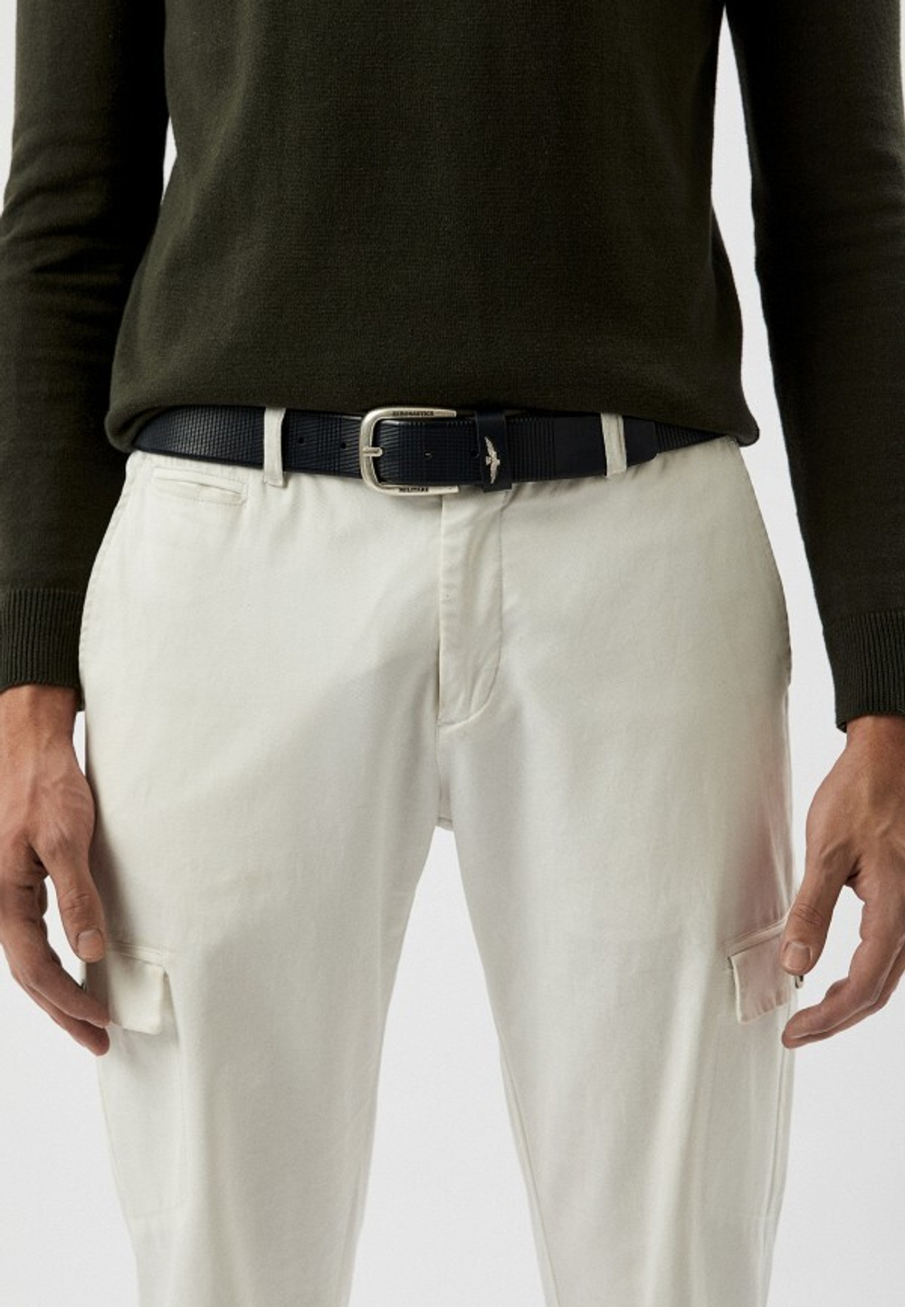 Ремень муж. Aeronautica 400 рифленый черный