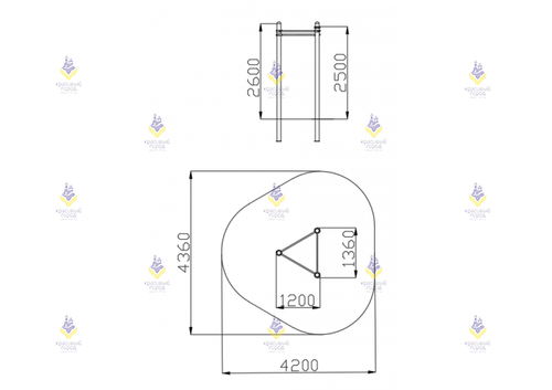 Воркаут «Каскад турников «Треугольник»