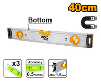 Алюминиевый магнитный строительный уровень 400 мм INGCO HSL38040M INDUSTRIAL