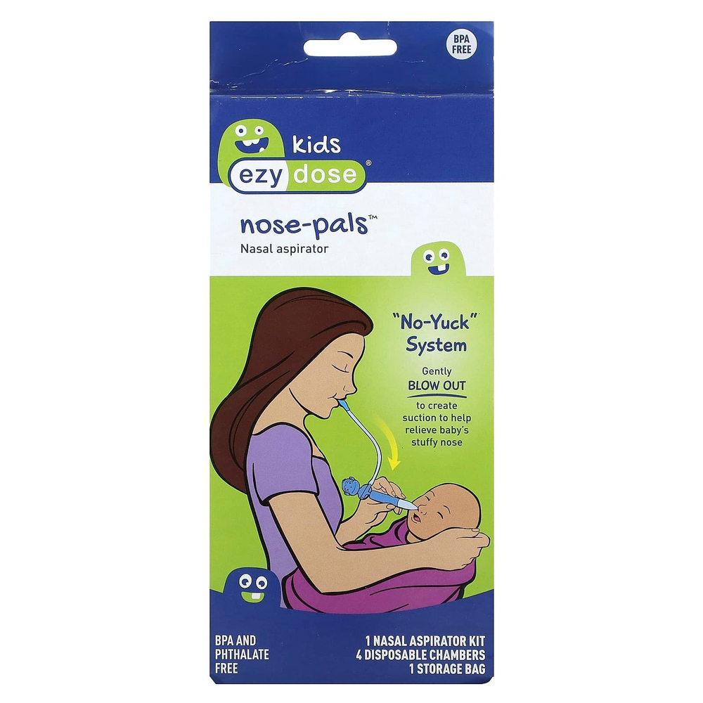 Ezy Dose, Kids, Nose-Pals, назальный аспиратор, набор из 6 предметов