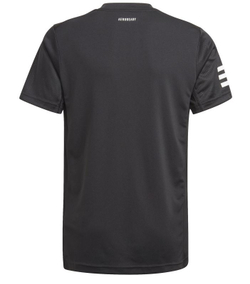 Футболка для мальчика теннисная Adidas B Club 3 Stripes Tee - black/white