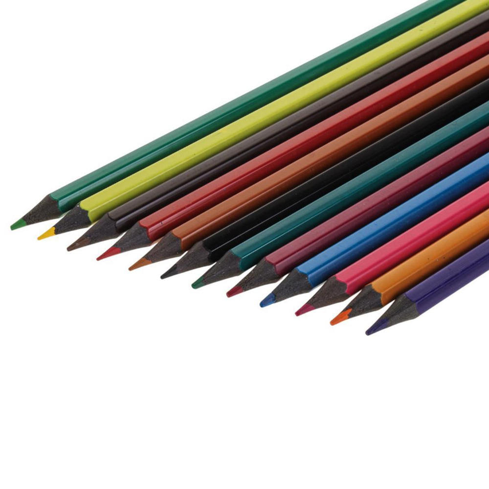 Набор цветных карандашей "Мир детства" 12 штук пластиковые, в коробке