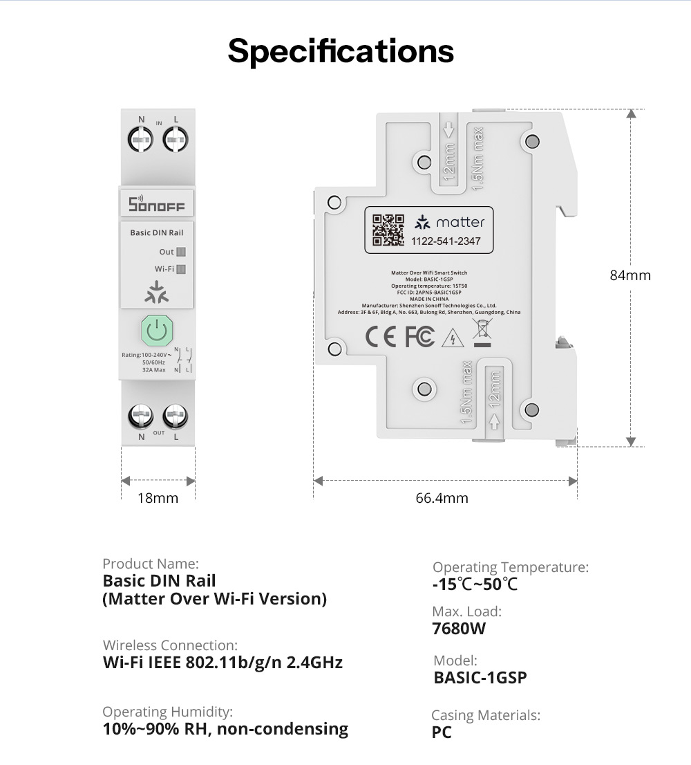 WiFi реле BASIC-1GSP