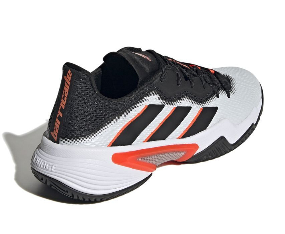 Мужские кроссовки теннисные Adidas Barricade M - cloud white/core black/solar red