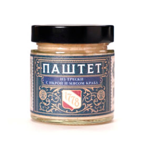Паштет из ТРЕСКИ с икрой и мясом краба 100гр, шт