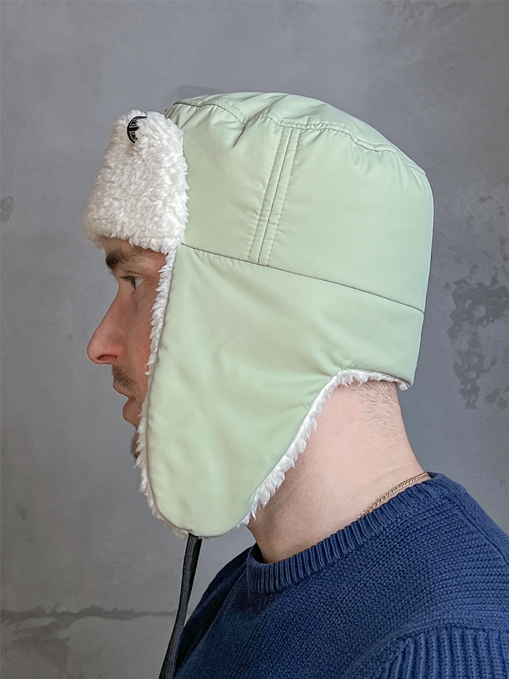 Шапка ушанка Город Горький зеленая