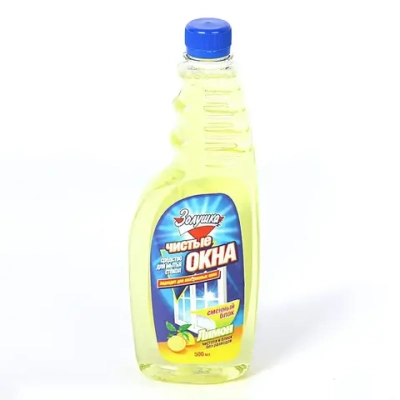 Средство для мытья стекол ЗОЛУШКА «Чистые окна Лимон» сменный блок 500мл.
