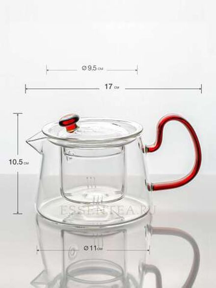 Чайник стеклянный "Хаджин Ред"  550 мл