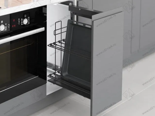 S-2898-A Выдвижная система для противней в базу 250 мм, Starax, (215х475х640) левая, антрацит