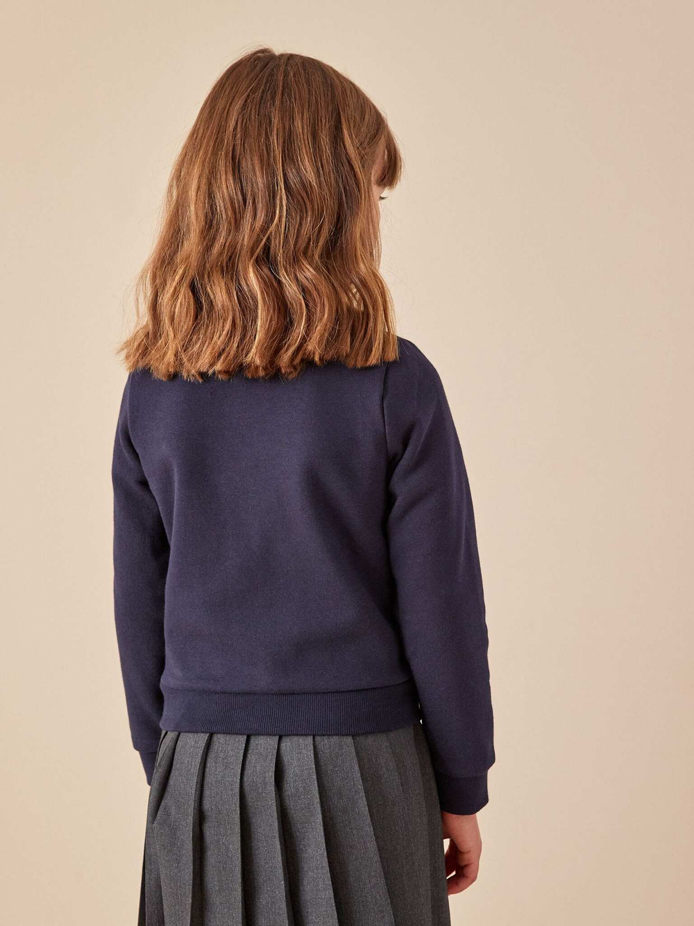 Кардиган школьный с карманами для девочки Next 995-231, Темно-синий