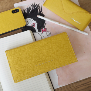 Кошелек Eclair из кожи теленка, желтого цвета