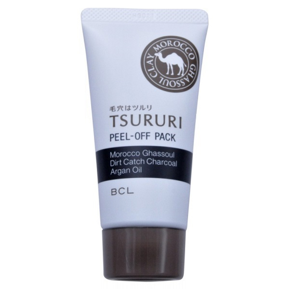 Маска-пленка для очищения пор с глиной и древесным углем BCL Tsururi Peel-Off Pack 55г