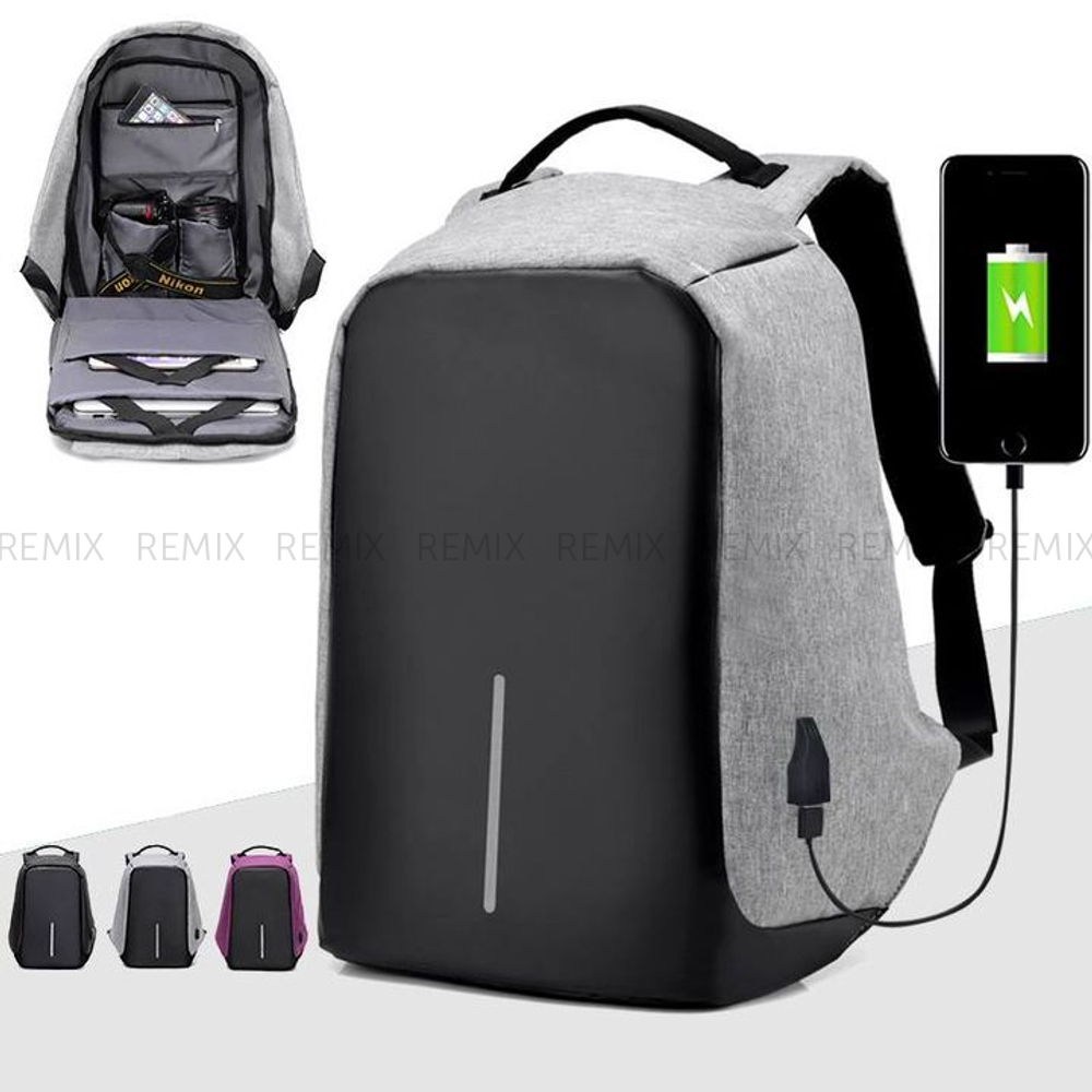 Рюкзак Xiaomi Анти-вор Bobby c USB-портом