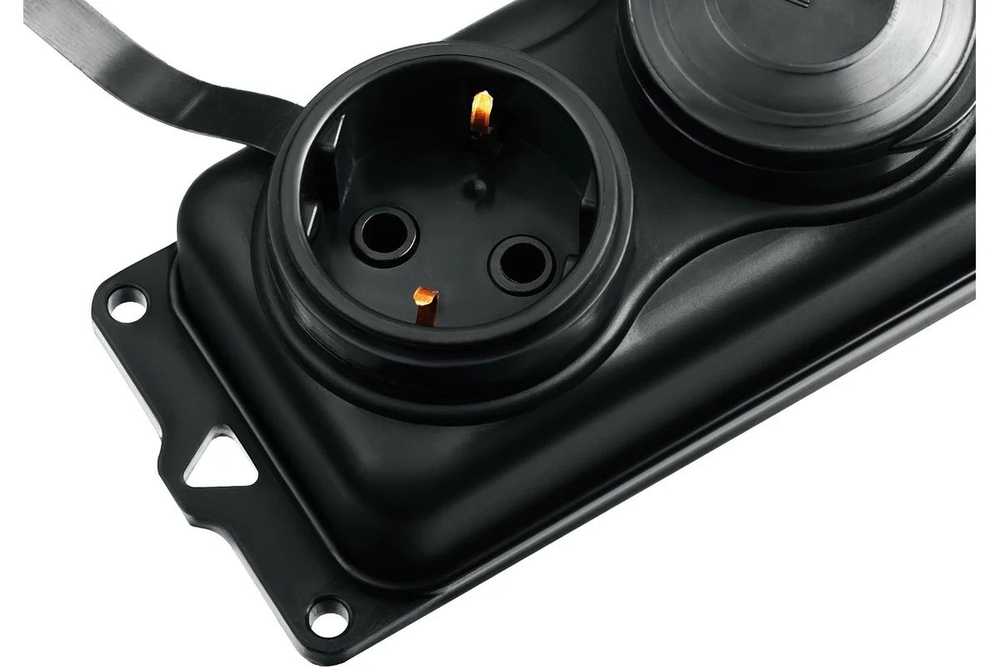 Силовой удлинитель ЗУБР КГ-325-Ш3, КГ, 3 x 2.5 мм2, IP44, 5 м, 3 гн., 4000 Вт, Профессионал (55024-05)