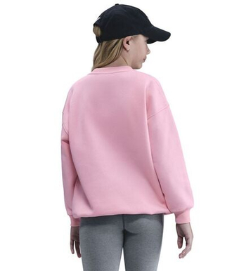 Кофта для девочки теннисная Nike Kids Sportswear Club Fleece Oversized - medium soft pink/white