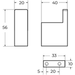 Крючок Cezares Slider SLIDER-HK-NOP Черный матовый