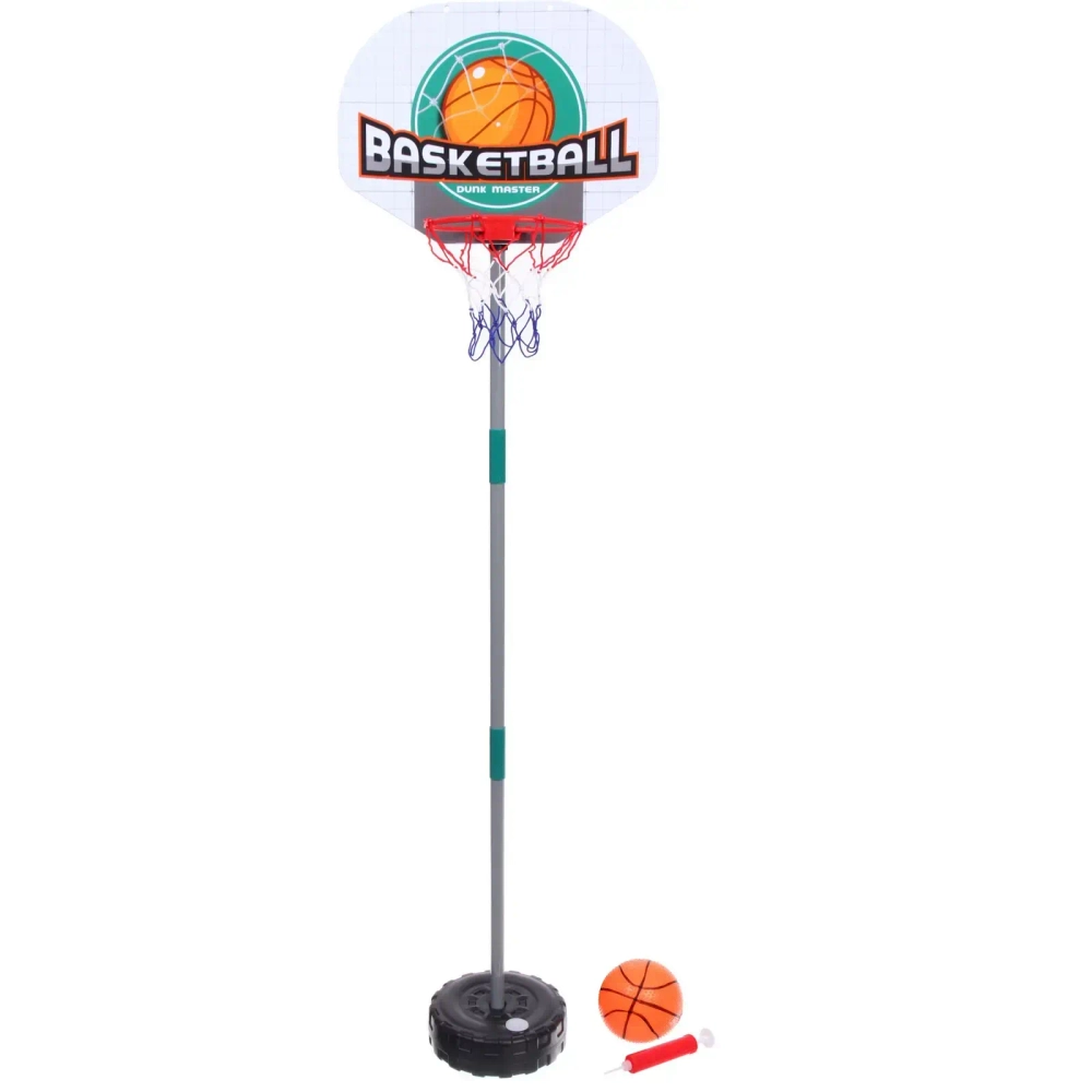 Набор тренировочный для баскетбола ZG270-225: кольцо с подставкой 150 см, сетка, мяч 12 см, насос