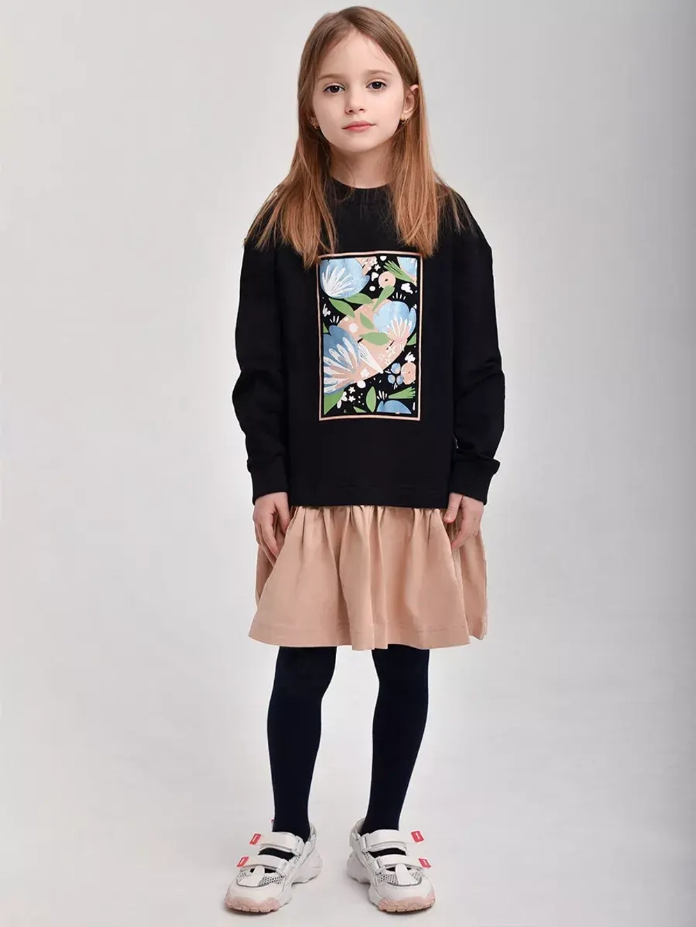 Платье толстовка с длинным рукавом