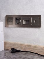 BRITE Розетка USB A+A 5В 3,1А РЮ10-1-БрШ шампань IEK