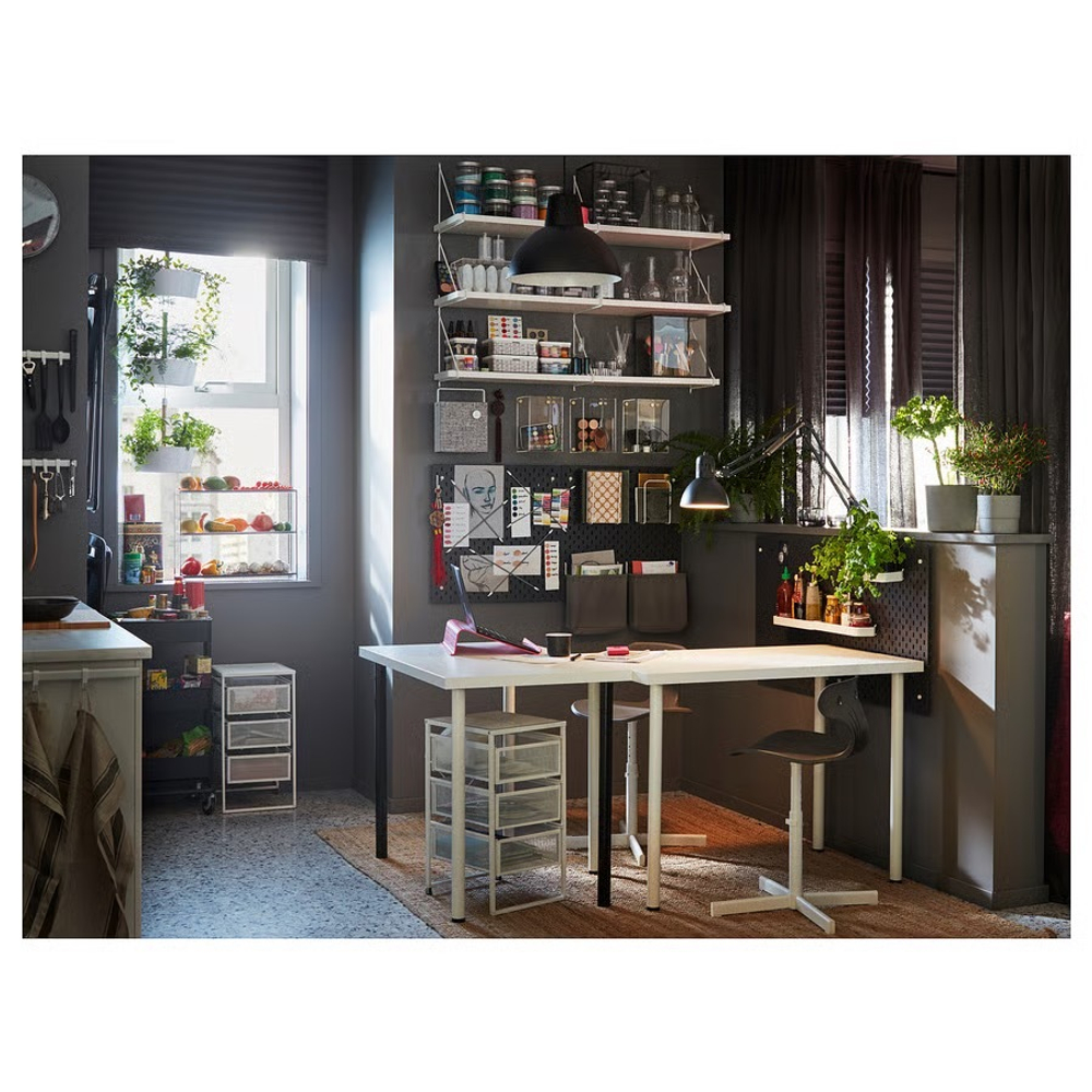 ЛЕННАРТ LENNART Тележка 30х34х56 см, белая