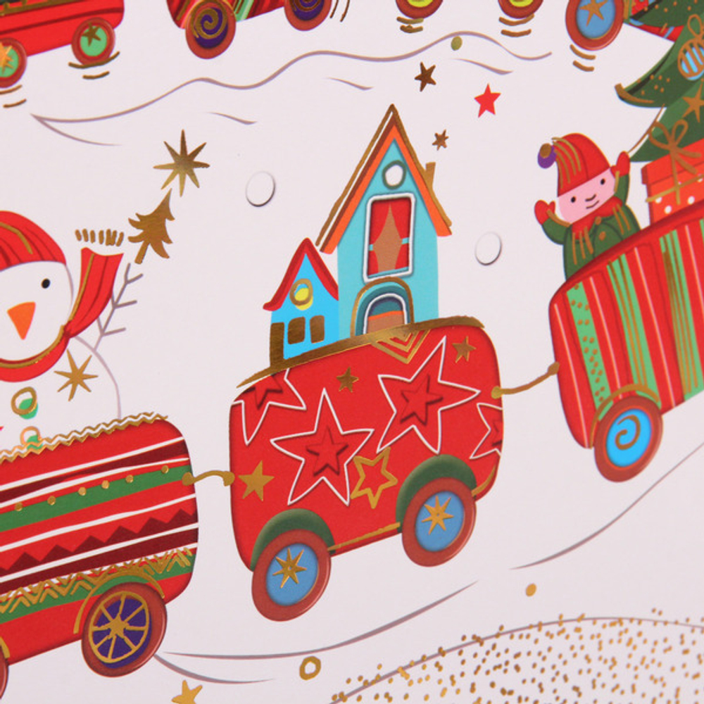 Пакет подарочный «Зимнее веселье» 32*26*10 см, микс