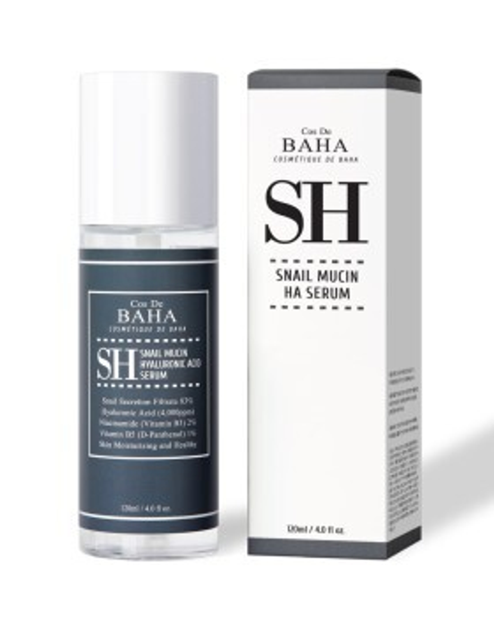 Cos De BAHA Сыворотка для лица с муцином улитки - Snail mucin hyalronic acid serum (SH), 120мл