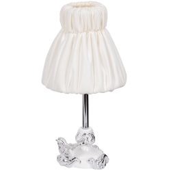 Настольная лампа Белла Белый с абажуром Адель Бланко