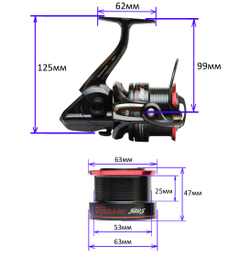 Катушка для рыбалки карповая для фидера безынерционная 5000 силовая фидерная Олта ГОРИЛЛА 5000S