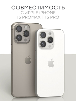 Стекло на камеру BROSCORP на Apple iPhone 15 Pro (арт.IP15PRO-MONO-CAM-BLACK )