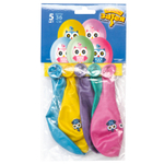 Шар латексный 35см Набор 5шт Совушка (Ассорти)