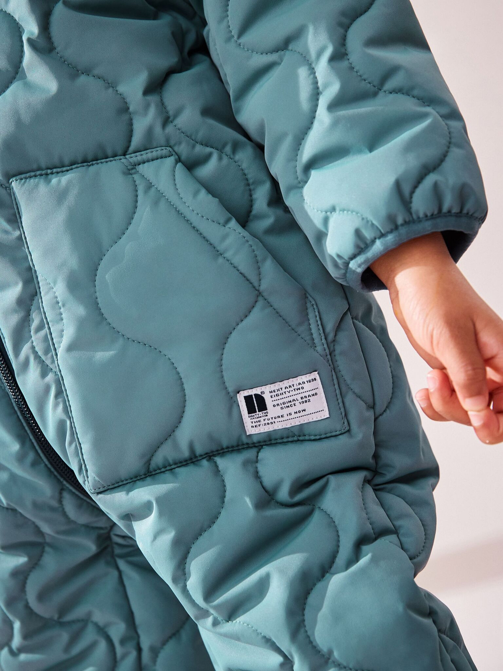 Комбинезон утепленный с капюшоном для мальчика Next Q53-261, Светло-синий