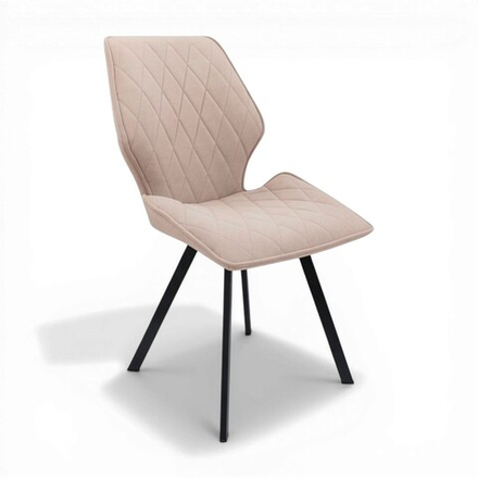Стул "Раф" (арт. 342), велюр Бренди В03 бежевый, ножки черные.