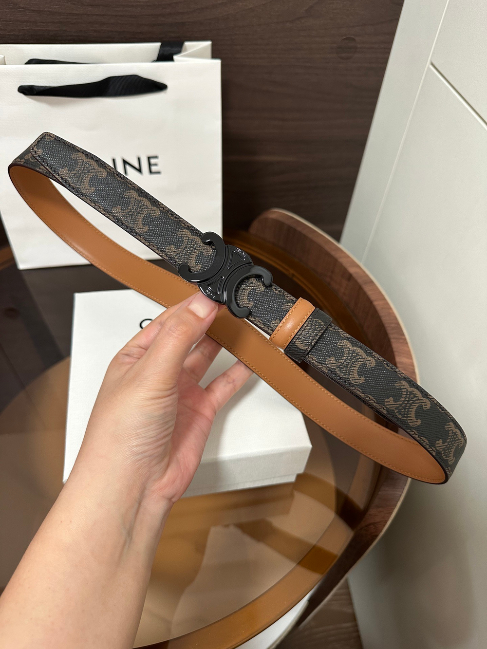 TAURILLON Кожаный двусторонний ремень с логотипом