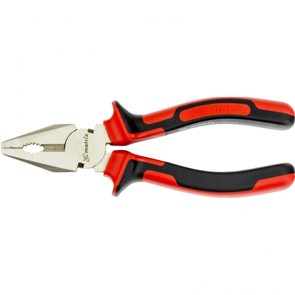 Плоскогубцы Nickel, 160 мм, никелированные, двухкомпонентные рукоятки Matrix