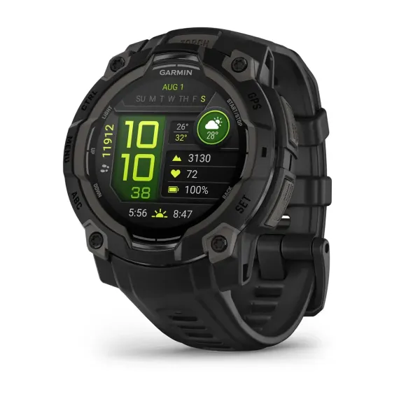 Умные часы Garmin Instinct 3 45mm, AMOLED Black with Black Band