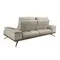 3-местный диван из серо-коричневой кожи, модель 6247
