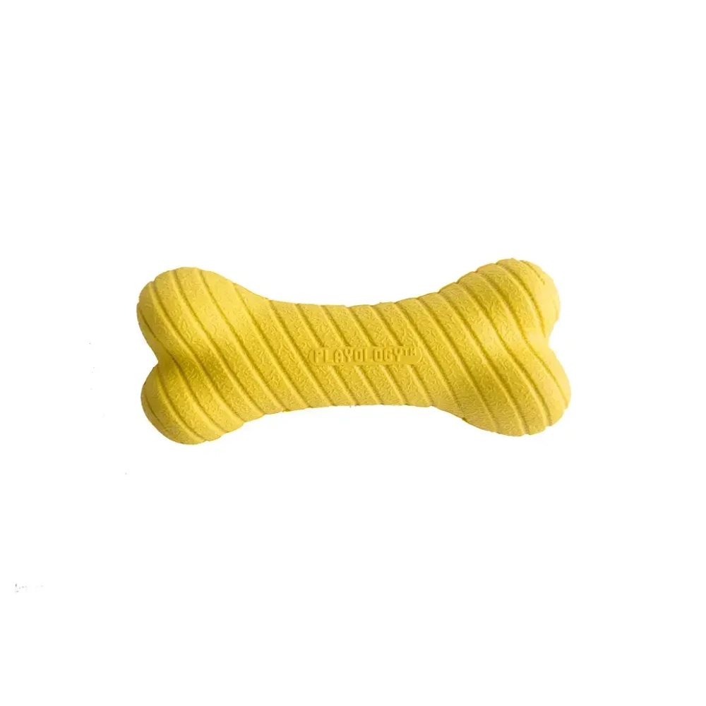 Playology dual layer bone двухслойная жевательная косточка для собак с ароматом курицы, средняя, желтый