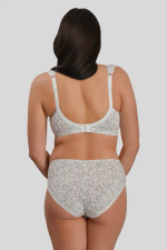 1122/C бюстгальтер "Белый с серым"