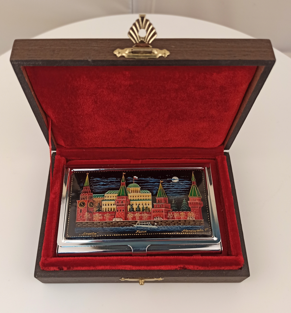 Визитница персональная "Москва" №5 (роспись Палех)