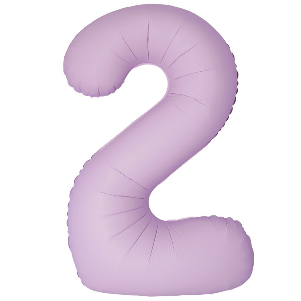 Шар фольгированный Цифра 2 101 см (Розовый)