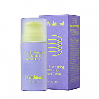 Крем ночной с ретинолом и бакучиолом BY WISHTREND Vitamin A-mazing Bakuchiol Night Cream (10мл)