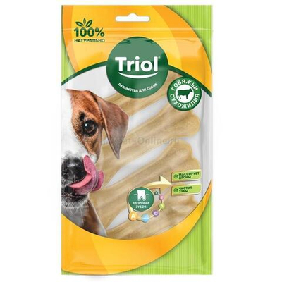 Косточки жевательные, 10см (уп.4шт.), серия DENTAL, Triol