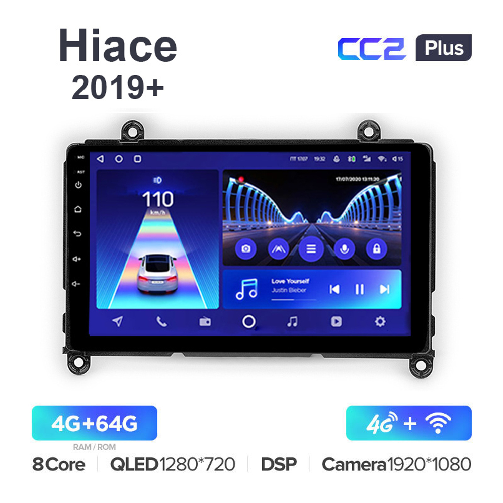 Teyes CC2 Plus 9"для Toyota Hiace 2019+